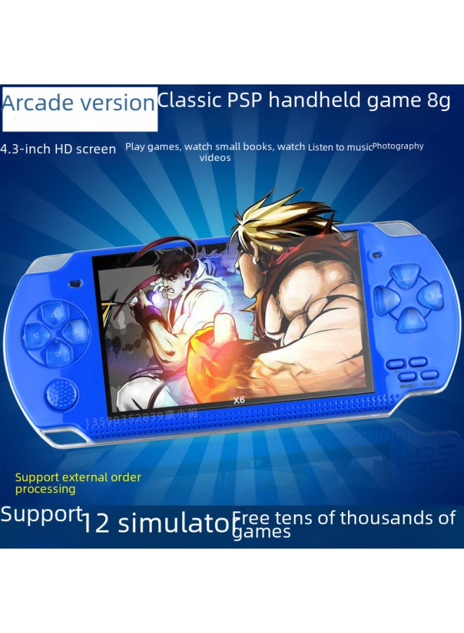 Neutral Cross Mirror 4.3 Inch Psp Handheld Game Machine X6 Arcade Children Nostalgic Retro Fc Handheld Gba Electronic Handheld Machine Nes - Image 3