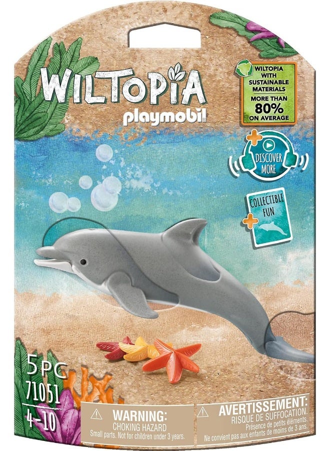 بلاي موبيل مجموعة بلايموبيل ويلتوپيا الدلفين مع شخصية، أدوات تغذية، وعناصر تفاعلية للعب إبداعي | موديل 71051 | لعبة تعليمية للأطفال من عمر 4 سنوات فما فوق | 71051 - Image 1