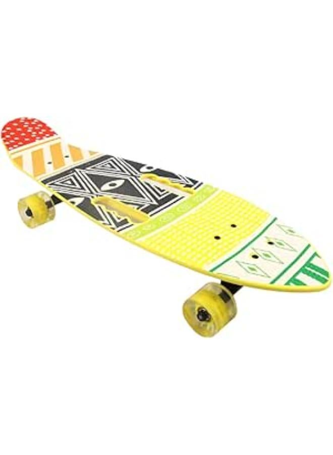 Gears skateboard 67cm complete skateboard for beginners kids and adult - multicolor h1903