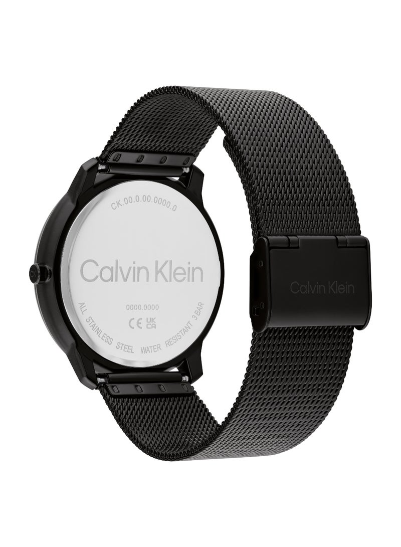 CALVIN KLEIN ساعة كالفن كلاين التناظرية المستديرة للرجال والنساء - علبة خضراء - 25300013 - Image 2