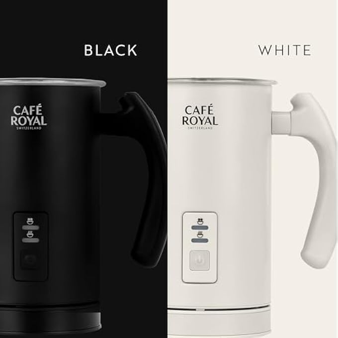 كافيه رويال رغوة كريمي أوتوماتيكية ساخنة باردة من Milk Frother سوداء بضمان لمدة 3 سنوات مع إصلاح مجاني حلقة رغوة قابلة للإزالة تجعل الكابتشينو ماكياتو اللاتيه المثالي - Image 4