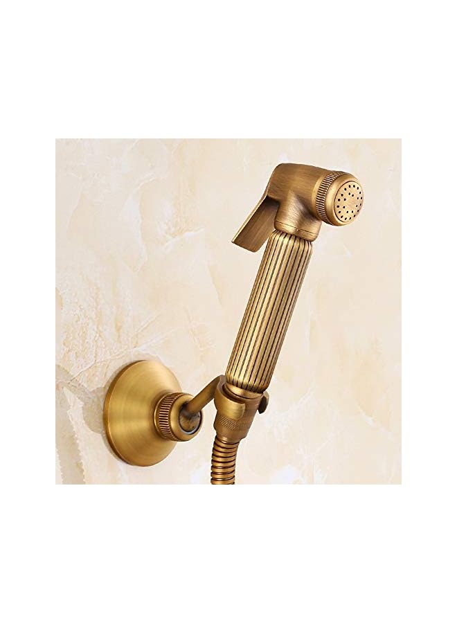 The Bros رشاش بيديت براذرز للمرحاض مجموعة غسالة حفاضات قماش مثبتة على الحائط رشاش بيديت محمول مع خرطوم دش، ماء بارد للحمام، استحمام الحيوانات الأليفة، برونز أسود (عتيق أ)  - Image 2