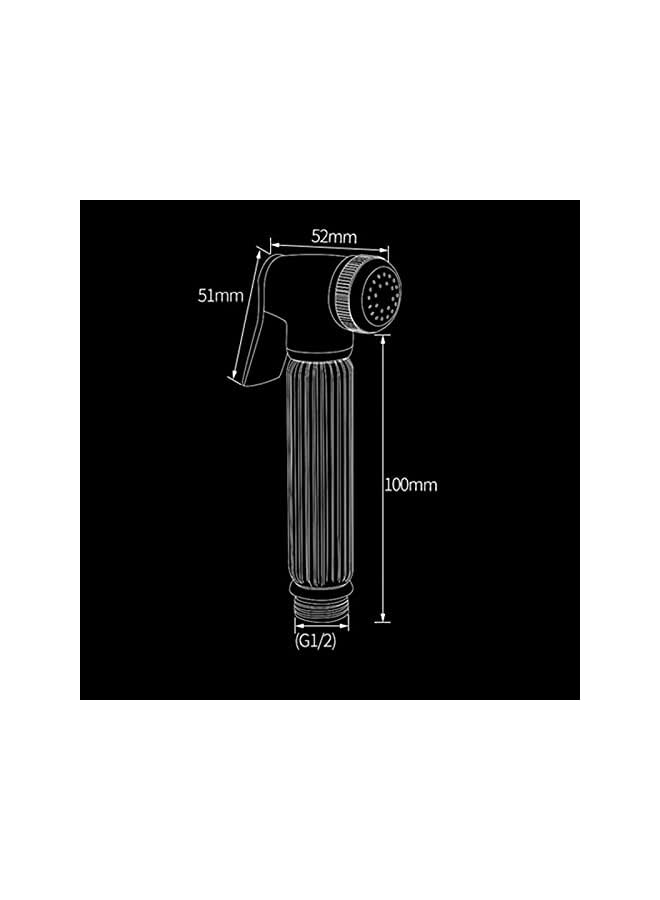 The Bros رشاش بيديت براذرز للمرحاض مجموعة غسالة حفاضات قماش مثبتة على الحائط رشاش بيديت محمول مع خرطوم دش، ماء بارد للحمام، استحمام الحيوانات الأليفة، برونز أسود (عتيق أ)  - Image 5