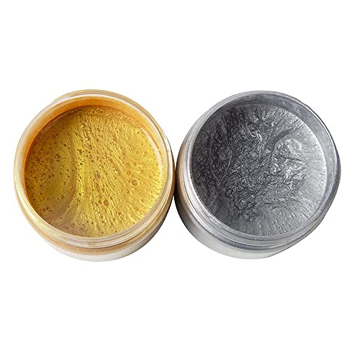 VGSEBA Acrylic Paint Metallic Gold and Silver,200ml Gold Leaf Paint for Art, Painting, Handcrafts,Ideal for Canvas Wood Clay Fabric Ceramic Craft Supplies,Non Toxic,Non Fading - Image 3
