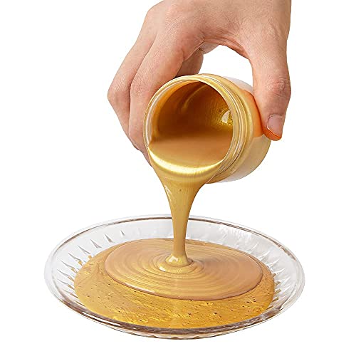 VGSEBA Acrylic Paint Metallic Gold and Silver,200ml Gold Leaf Paint for Art, Painting, Handcrafts,Ideal for Canvas Wood Clay Fabric Ceramic Craft Supplies,Non Toxic,Non Fading - Image 5