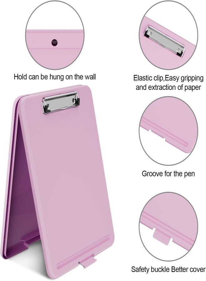 لوحة كتابة ومشبك بتصميم صندوق لامع A4، مع حافظة تخزين للأوراق والمستندات (مجموعة متعددة الألوان من قطعة واحدة) - Image 3