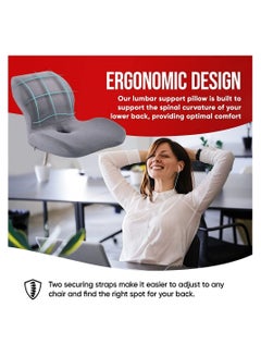 Memory Foam Lumbar Support Pillow for Car Seat Driver, Comfort Back Cushion  for Back Pain Relief, Ideal Lumbar Support for Long Time Driving, Working,  Gaming 