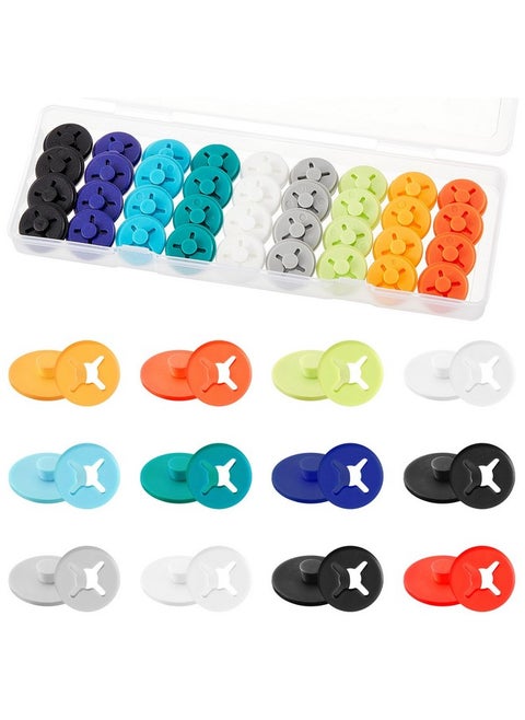 12 Pcs Running Bib Clips Race Number Buckle Fixing System Triathlon Race Bib Holder Marathon Number Buckles Fasteners Holders For Runners Field Events, Mixed Colors