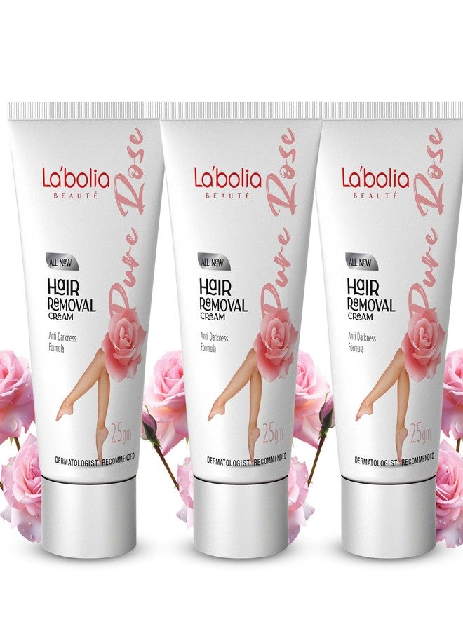 Labolia La'bolia BEAUTÉ Rose Hair Removal Cream for Women 25 g (Pack of 3) | Suitable For Sensitive Skin, For Body, Legs, Underarms, Arms and Bikini Line - Image 1