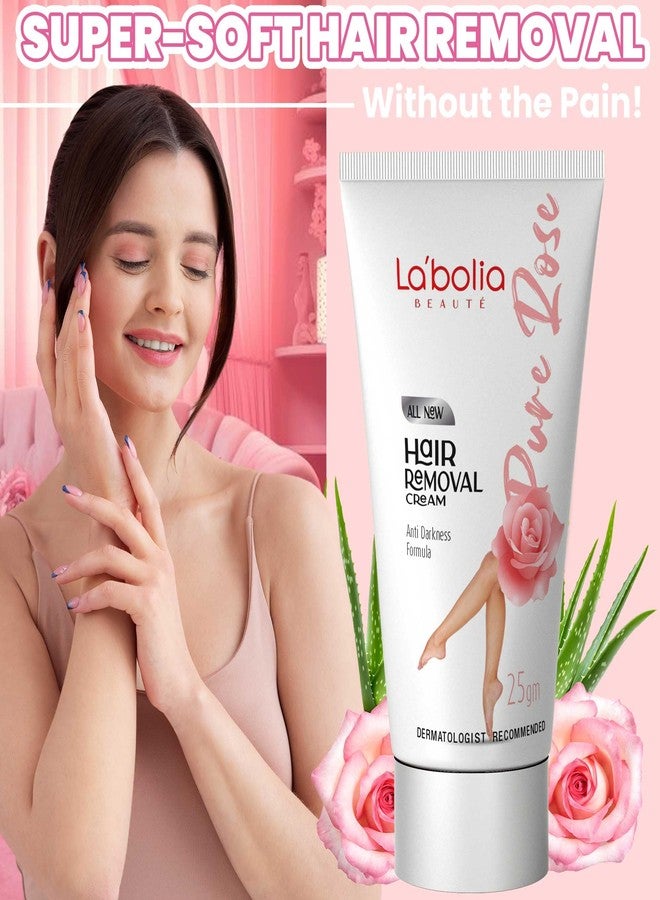 Labolia La'bolia BEAUTÉ Rose Hair Removal Cream for Women 25 g (Pack of 3) | Suitable For Sensitive Skin, For Body, Legs, Underarms, Arms and Bikini Line - Image 3