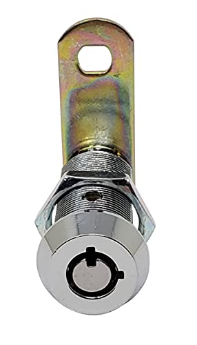 Admiral Locks 1-1/2” Tubular Cam Lock, Keyed Alike Removable Key RV Compartment Storage Lock Cabinet Locks (1-1/2 Inch 90°, Chrome Pack of 2) - Image 3
