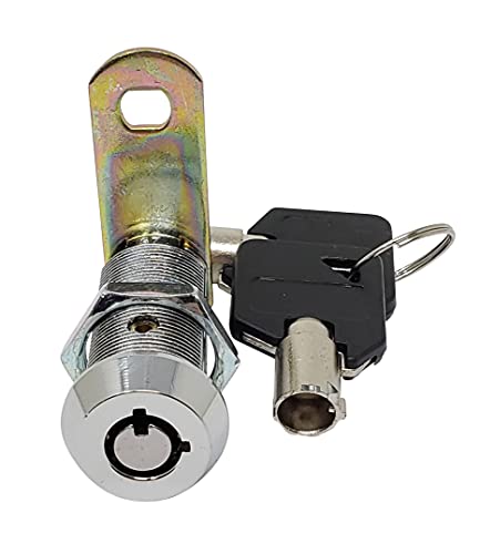 Admiral Locks 1-1/2” Tubular Cam Lock, Keyed Alike Removable Key RV Compartment Storage Lock Cabinet Locks (1-1/2 Inch 90°, Chrome Pack of 2) - Image 4