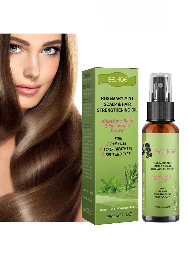 EELHOE Rosemary Mint Scalp& Hair Strengthening Oil,Stop Hair Loss Hair, Thinning Treatment Hair Growth Oil for Women & Men 60ml - Image 1