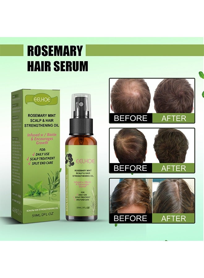EELHOE Rosemary Mint Scalp& Hair Strengthening Oil,Stop Hair Loss Hair, Thinning Treatment Hair Growth Oil for Women & Men 60ml - Image 4