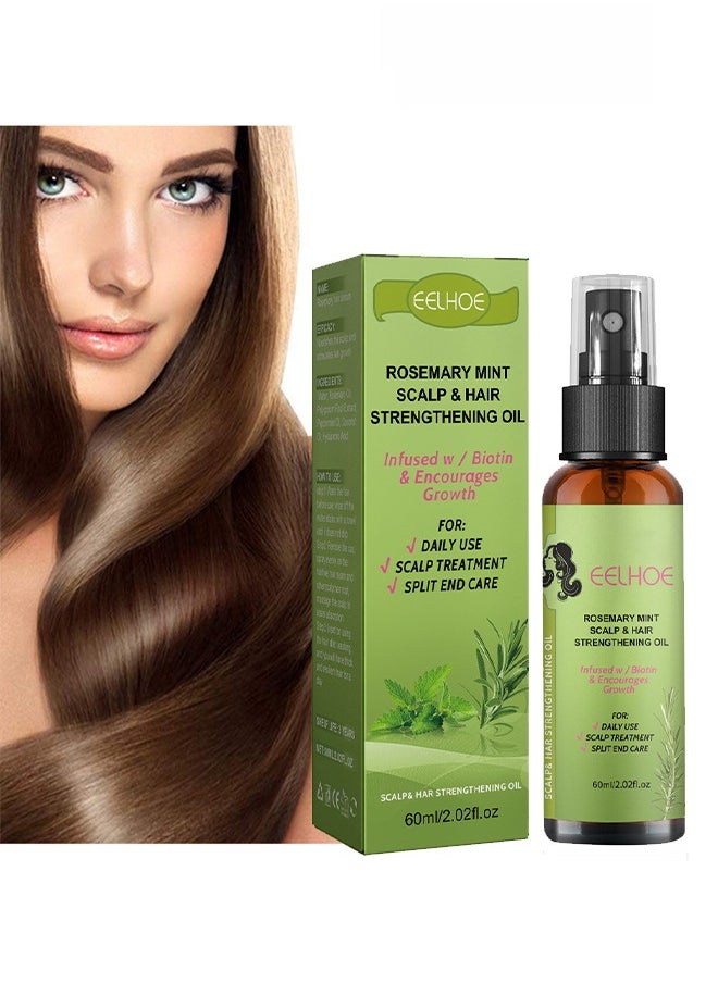EELHOE - Rosemary Mint Scalp& Hair Strengthening Oil,Stop Hair Loss Hair, Thinning Treatment Hair Growth Oil for Women & Men 60ml - Image 1