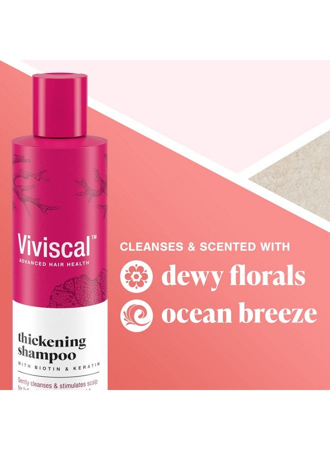 Viviscal Thickening Shampoo Formulated With Biotin And Keratin Fortified With Marine Collagen And Seaweed Extract Strengthens And Reduces Breakage Healthier Looking Hair 250Ml (8.45 Fl. Oz.) - Image 4