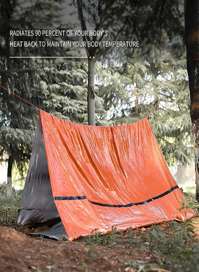 Takelablaze Emergency Tent Shelter Ultralight Survival Tube Tent 2 Person Emergency Shelter with Whistle for Camping Hiking Backpacking and Outdoor - Image 3