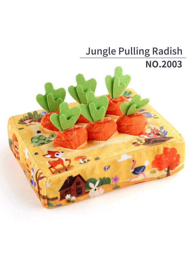 Infant Early Childhood Education Simulation Fun Radish Pull Children's Puzzle Jungle Farm Forest Radish Toy - Image 1