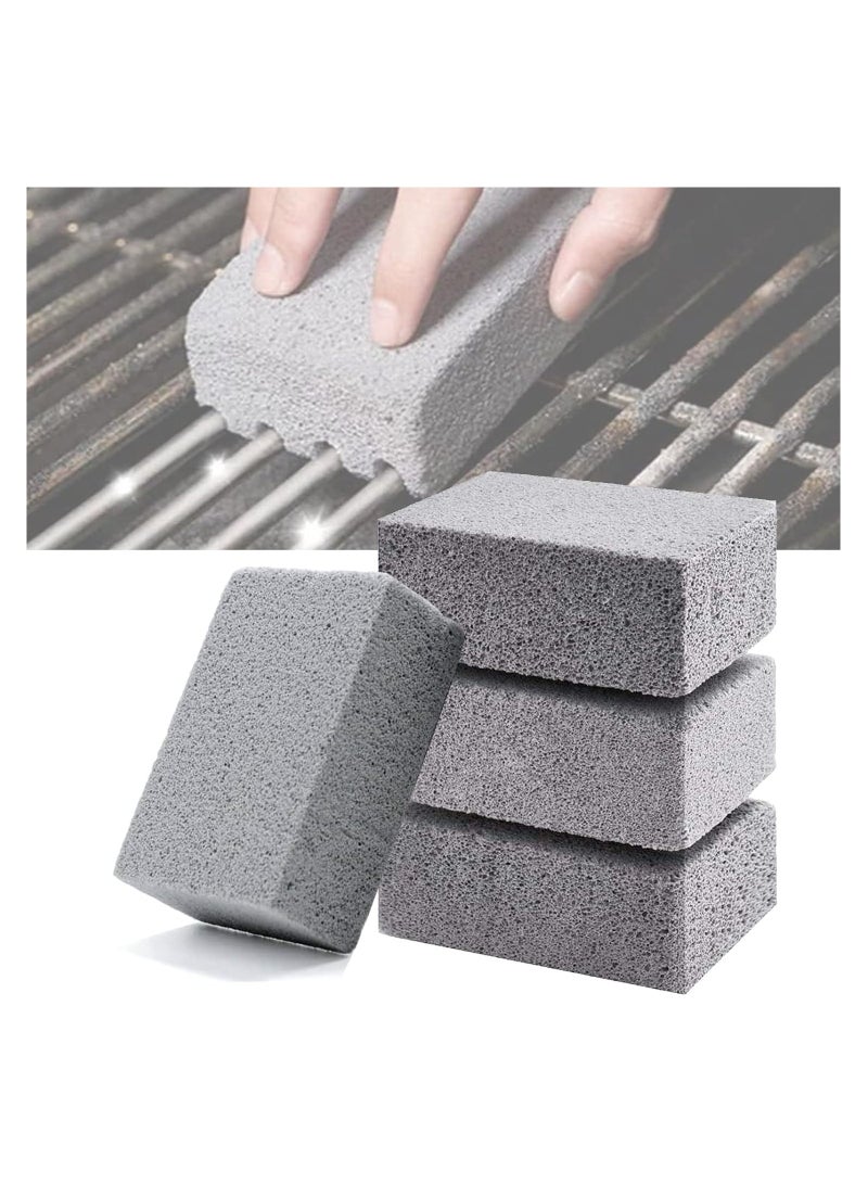 4 Pcs BBQ Grill Cleaning Brick Block Barbecue Stone and Racks Stains Grease Cleaner - Image 1