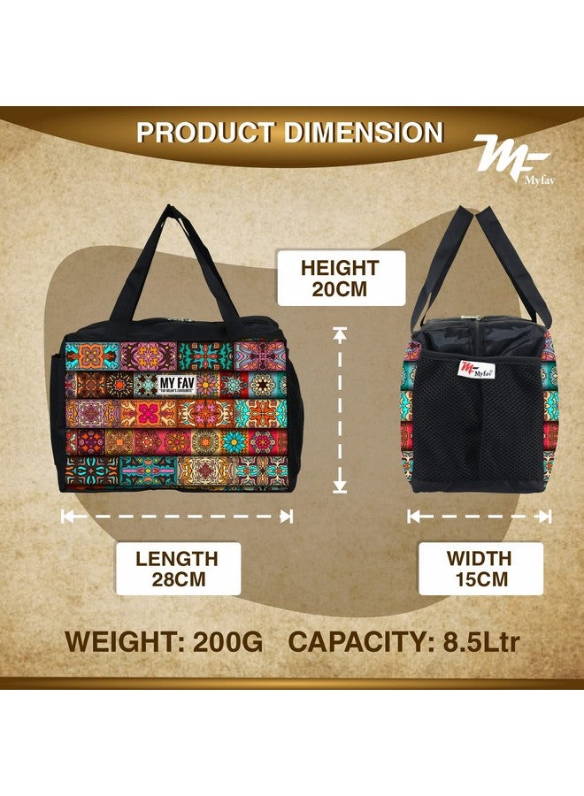Myfav MY FAV Printed Lunch Tiffin Bag for Men & Women - Travel, Office, Picnic & Camping Tote, Water-Resistant, Durable & Lightweight Carry Bag - Image 4