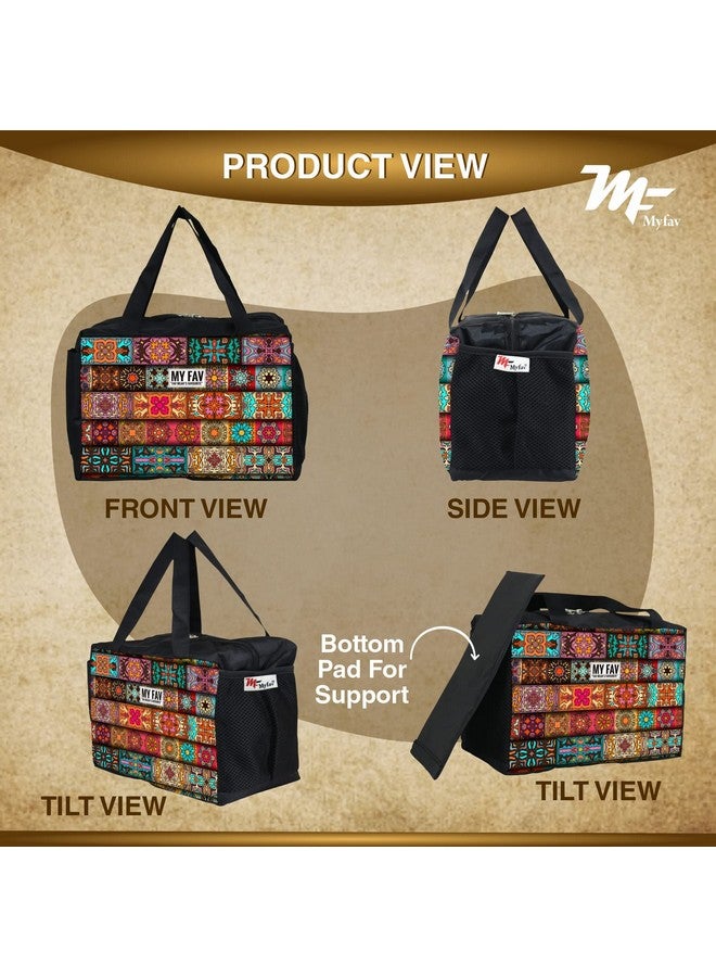Myfav MY FAV Printed Lunch Tiffin Bag for Men & Women - Travel, Office, Picnic & Camping Tote, Water-Resistant, Durable & Lightweight Carry Bag - Image 3