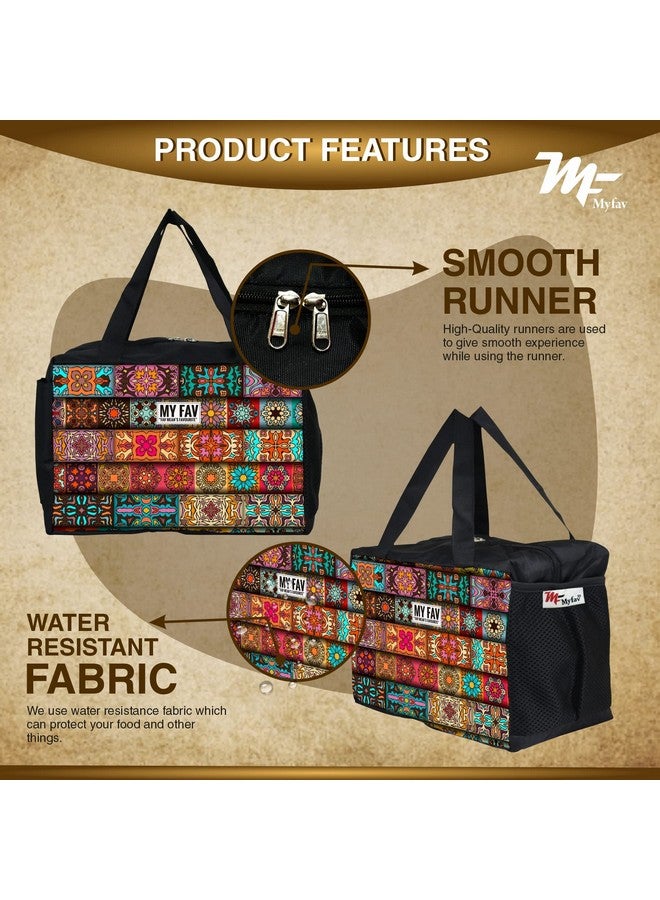 Myfav MY FAV Printed Lunch Tiffin Bag for Men & Women - Travel, Office, Picnic & Camping Tote, Water-Resistant, Durable & Lightweight Carry Bag - Image 5