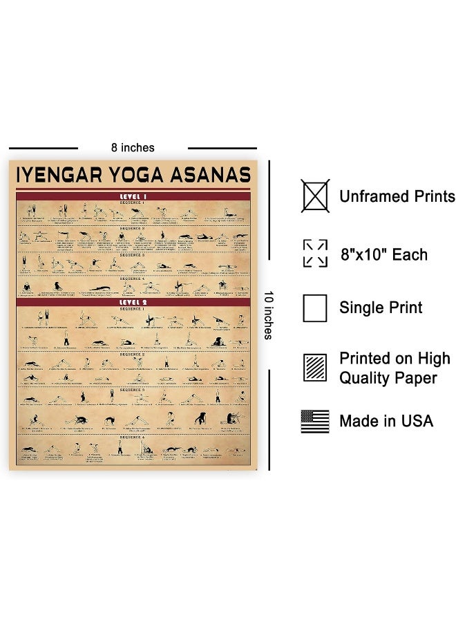 Poster Master Yoga Exercise Poster - Yoga Knowledge Print - Infographic Art - Yoga Art - Meditation Art - Educational Art - Typography Art - Great Yoga Studio or Gym Decor - 8x10 UNFRAMED Wall Art - Image 2