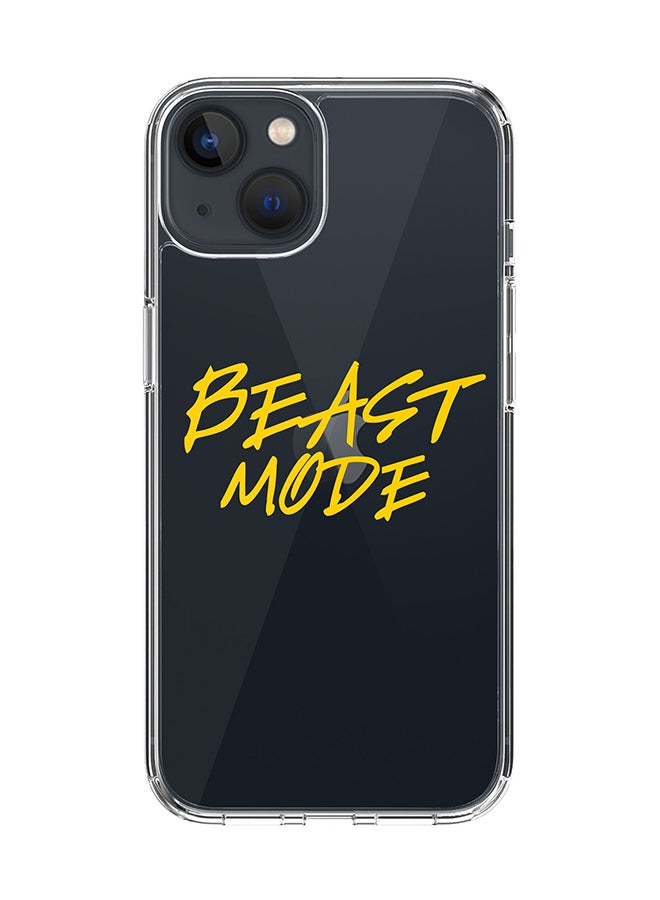 Classic Clear for Apple iPhone 14 Case Hybrid Soft Cover Flexible Edges Anti Drop TPU PC Gel Thin Transparent Cover [ Designed for Apple iPhone 14 ] - Beast Mode
