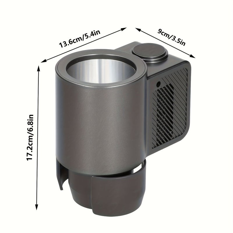 Smart Car Cup Cooler And Warmer 2 In 1 Beverage Holder With One Click Temperature Control Portable For Bottle Drink Bottle Black Compatible With 18 6Oz Bottles 0 Degree Cooling And 60 Degree Heating Capacity Fits In Vehicle Cup Holder 1pc - Image 3