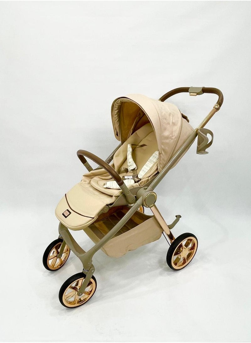 burbay BurbaY 5 in 1 Cricut Newborn Stroller Car Seat and Mummy Bag Large and Foldable Wheels  - Image 5