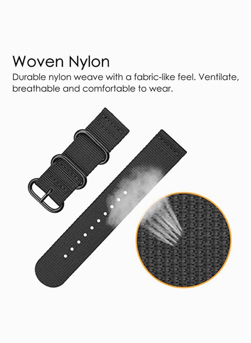 SYOSI Band Compatible for Garmin Fenix 7/Fenix 5/Fenix 6, 22mm Easy Fit Soft Woven Nylon Sport Strap - Image 2