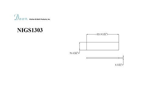 Dawn NIGS1303 Glass Support Plate for Shower Niche, Clear Glass - Image 2