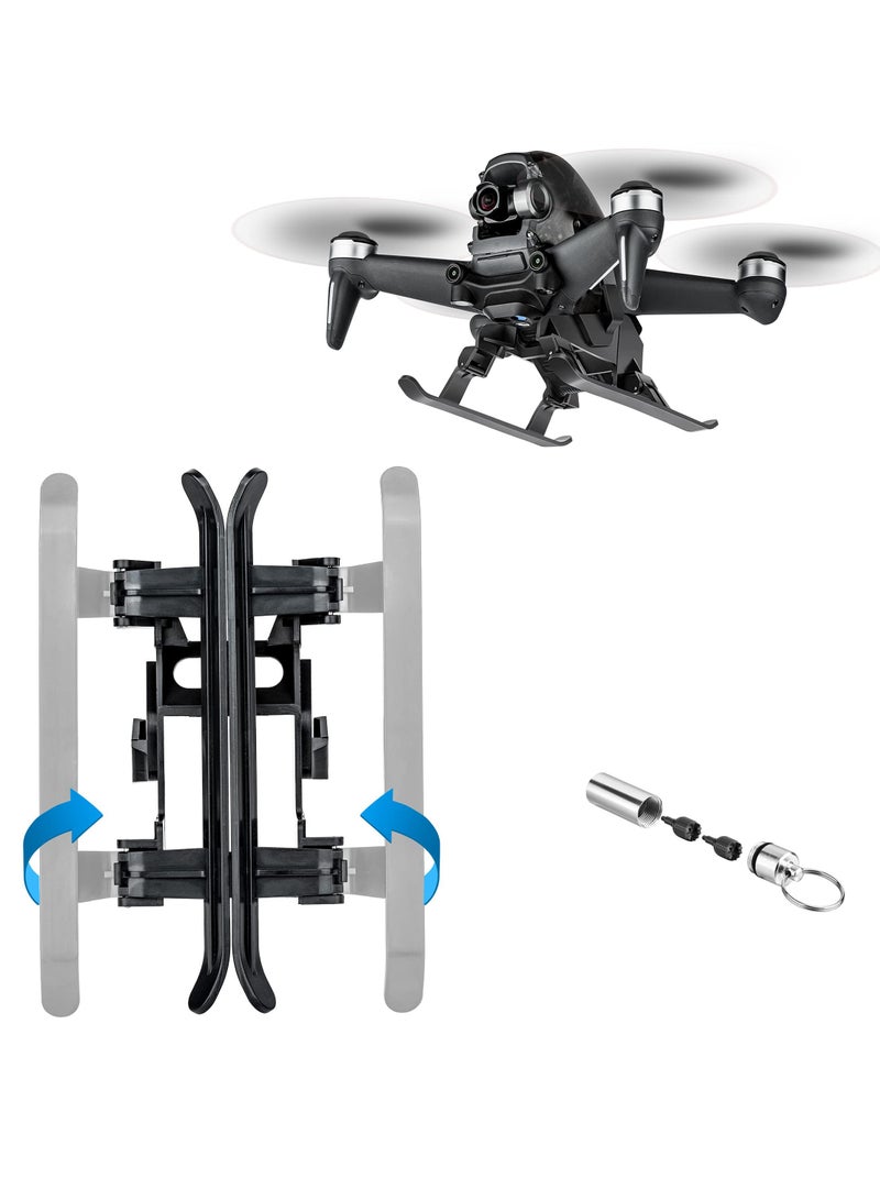 KASTWAVE Landing Gear Leg for DJI FPV Drone, Foldable Height Extended Accessory with Control Sticks Storage Box, for DJI FPV Drone Combo Landing Legs Extension " - Image 1