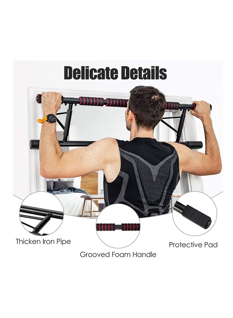 ALCOACH Pull Up Bar, Folding Door Bar with Smart Hook, Foam Padded Grip, Protective Pad, Portable Fitness Pull Up Bar, Body Strength Training Equipment, No Screws Needed - Image 5