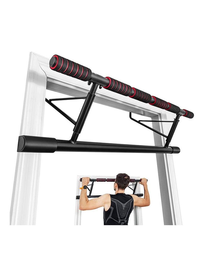 ALCOACH Pull Up Bar, Folding Door Bar with Smart Hook, Foam Padded Grip, Protective Pad, Portable Fitness Pull Up Bar, Body Strength Training Equipment, No Screws Needed - Image 2