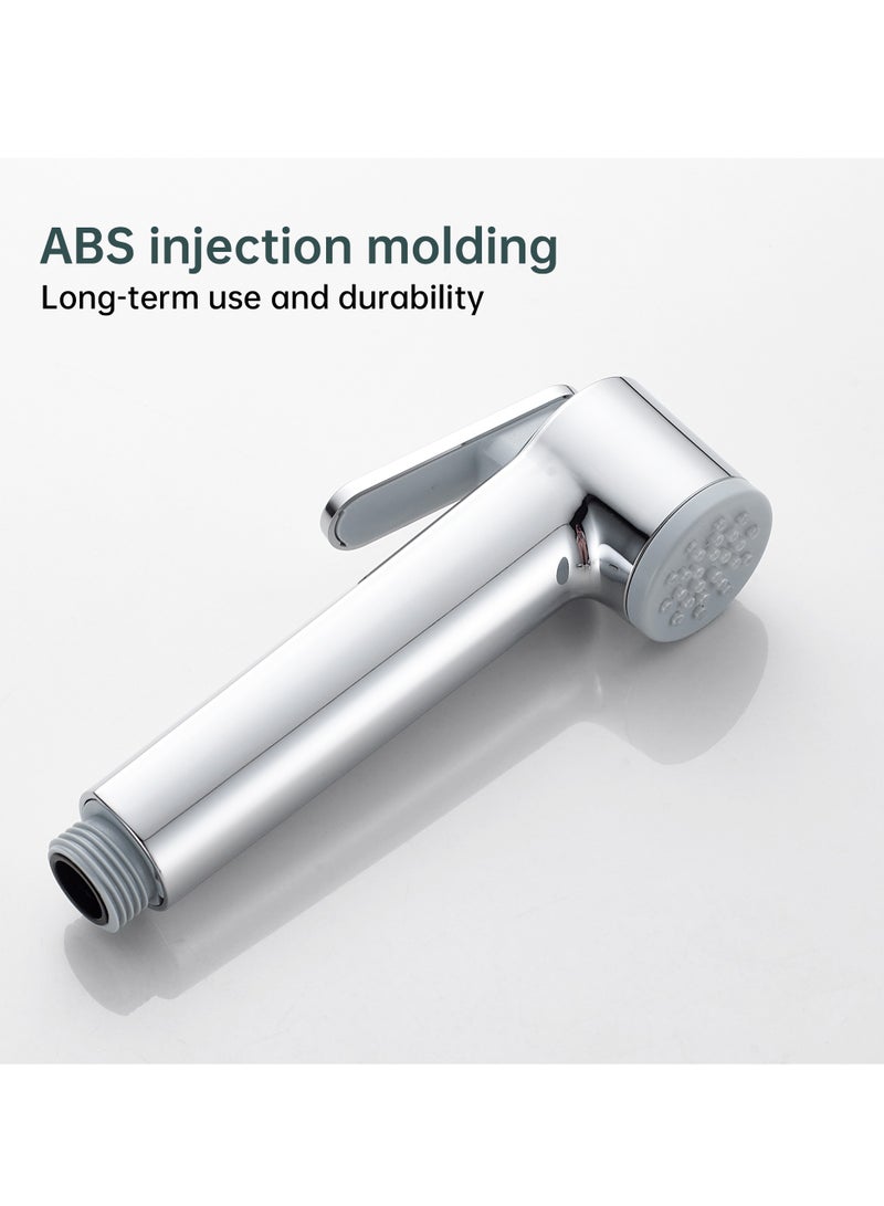 ﺻ ﻮ ﺭ ﺓ ﺍ ﻟ ﻌ ﻼ ﻣ  BRIMIX يده رذاذ بيديه للمرحاض شطاف مجموعة مع 1.2 متر خرطوم القماش حفاضات الحمام تنظيف دش مسلم النظافة الشخصية الكروم - Image 3