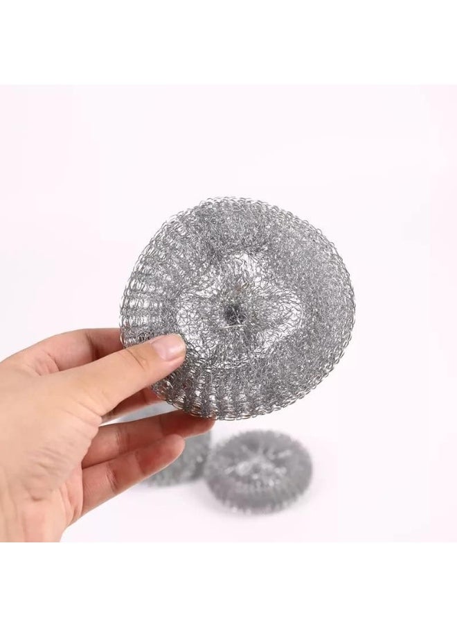 SAQOWARE Saqoclean Stainless Steel Wool Pad, Silver, 12 pieces  - Image 3