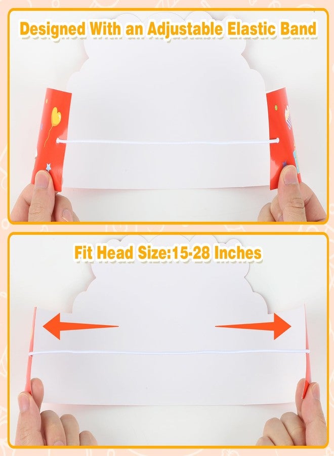Sereliy 36 Pack Birthday Crowns for Kids Classroom Paper Adjustable Birthday Hat Crowns for School Party Supplies (Colorful 36) - Image 5