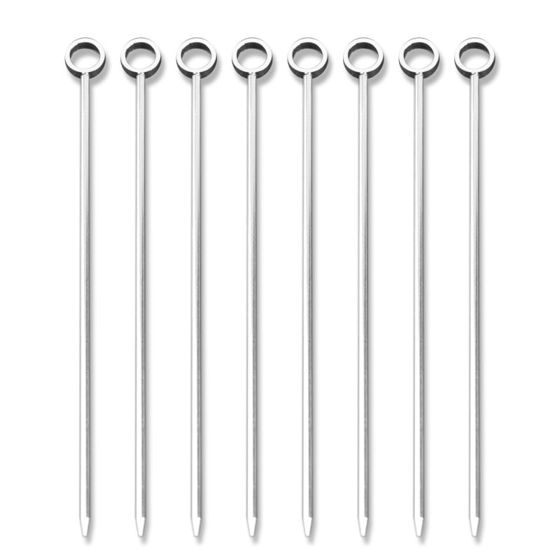 PuTwo Stainless Steel Martini Glass Cocktail Picks 425Inch Silver
