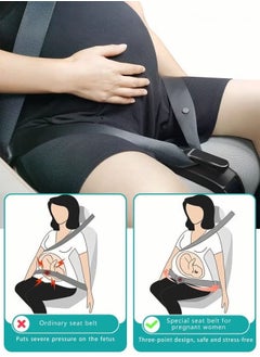 XiuWoo Pregnancy Car Seat Belt Adjuster Safety Belts Clip Buckle Seats Bump Strap for Pregnant Women Protect Unborn Baby  Prevent Compression of Abdomen  A Must Have for Maternity  - Image 2
