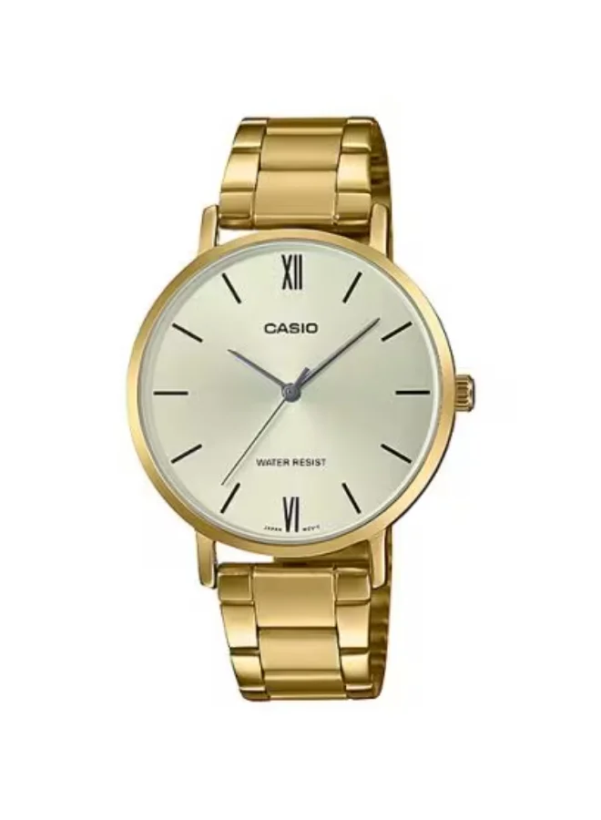 CASIO Women's Stainless Steel Analog Watch LTP-VT01G-9BUDF - 34 mm