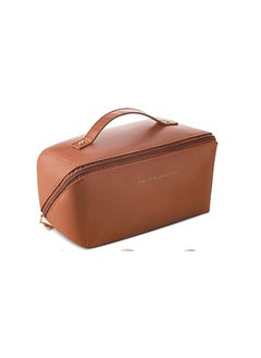 High Quality Leather Large Travel Cosmetic Bag (havan)