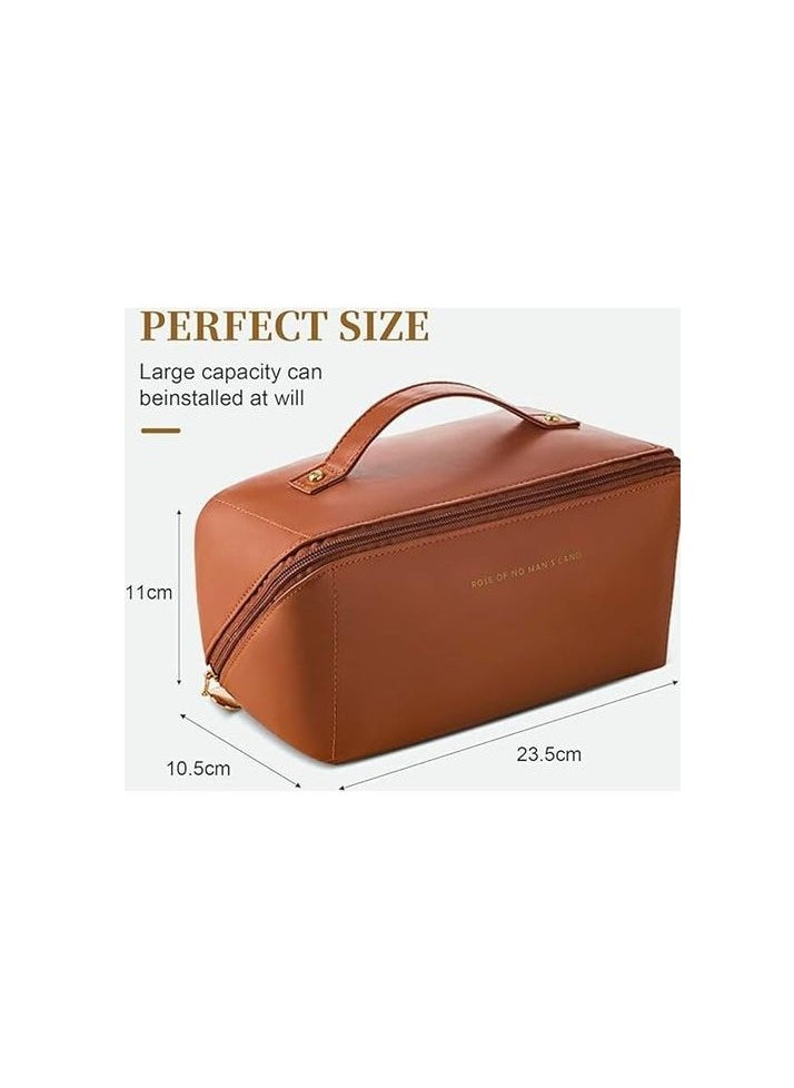 Generic - High Quality Leather Large Travel Cosmetic Bag (havan) - Image 1