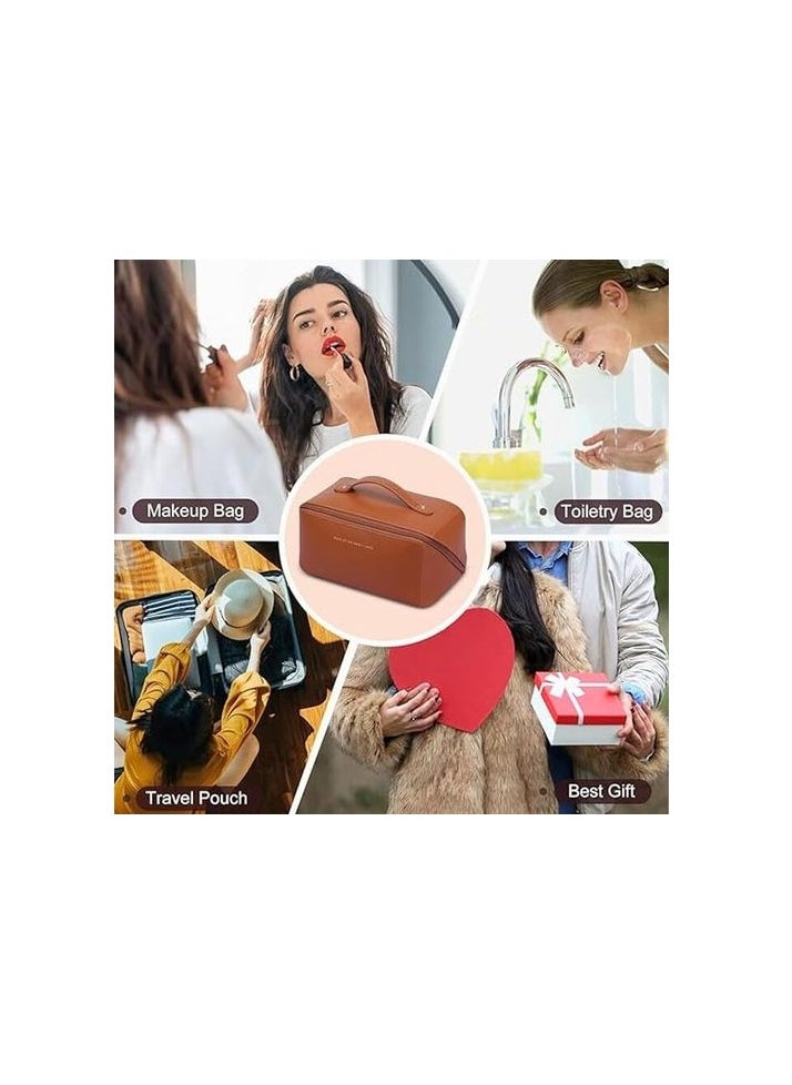 Generic - High Quality Leather Large Travel Cosmetic Bag (havan) - Image 1