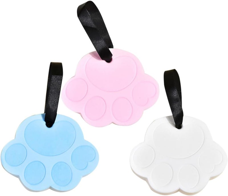 3pcs Cute Bath Sponge Scrubber Set, Body Wash Exfoliating Shower Sponges in Pink Blue White for Gentle Bathing - Image 1