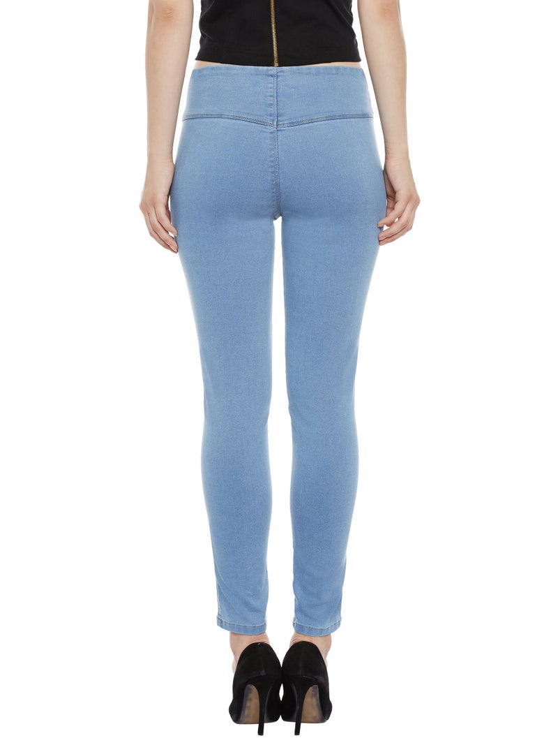 Miss Chase Women's Light Blue Denim Skinny Jeggings(MCAW17DEN01-03-158-26,Light Blue,26) - Image 4