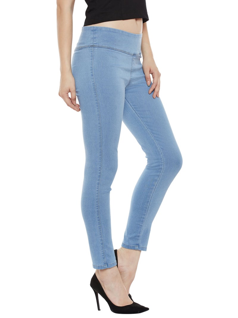 Miss Chase Women's Light Blue Denim Skinny Jeggings(MCAW17DEN01-03-158-26,Light Blue,26) - Image 3
