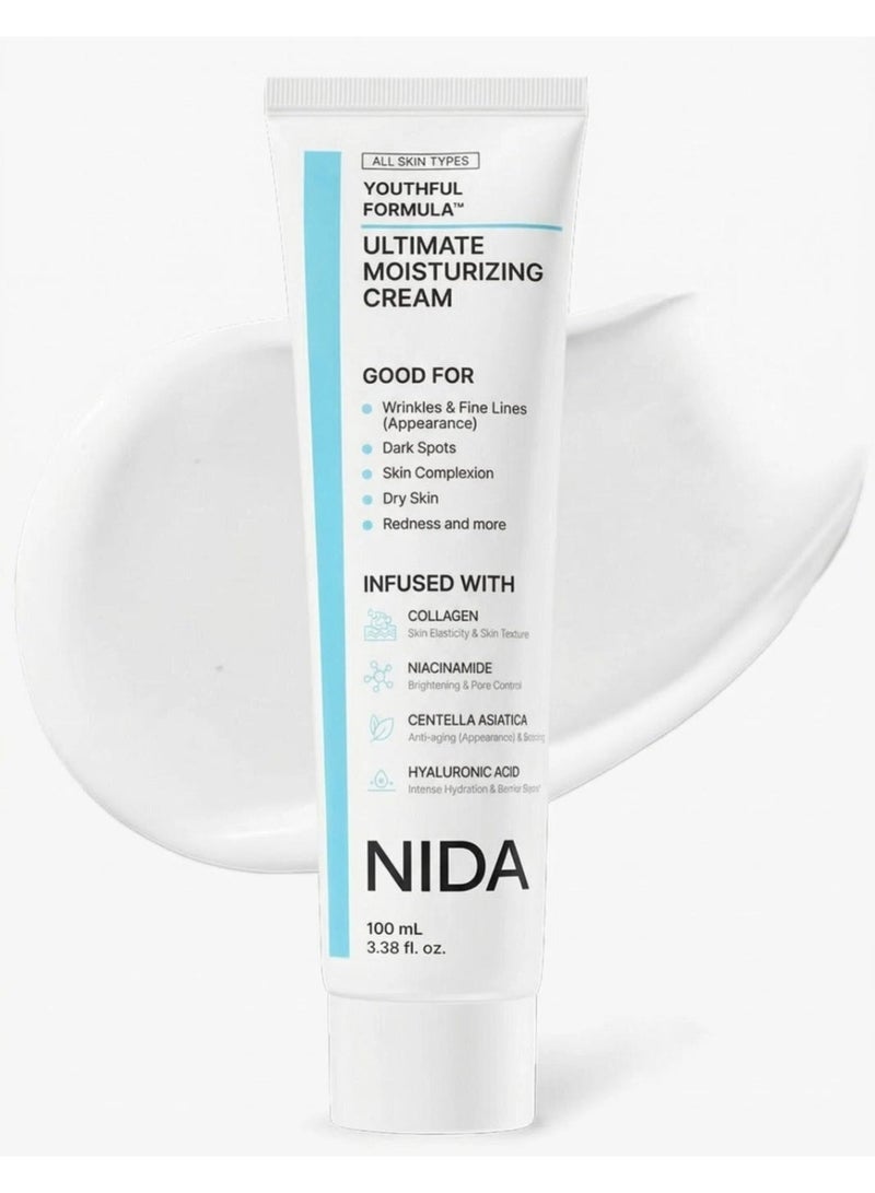 نيدا مرطب وجه كريم كولاجين وسيروم للوجه بتركيبة نياسيناميد، كريم مزيل للبقع الداكنة والكلف للعناية بالبشرة هدايا تجميل للنساء - Image 1