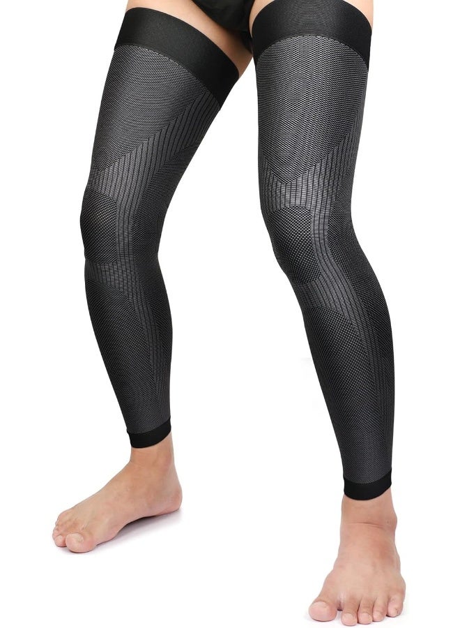 KEKING KEKING Full Leg Compression Sleeves, Unisex, Thigh High Compression Stocking 20-30mmHg Graduated Support for Thigh Calf Knee - Image 1