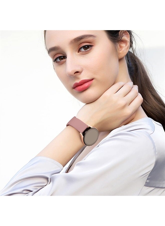 Meliya Silicone Watch Bands, 20mm 22mm Quick Release Soft Sport Replacement Watch Strap for Women Men (22mm, Starlight+Milk Tea+Violet Smoke) - Image 2